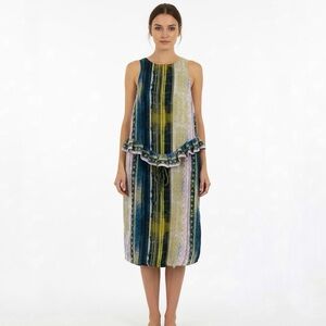 Suno | Printed 100% Silk Dress Tie Waist Size 6